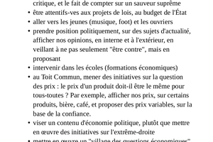 Propositions à prioriser