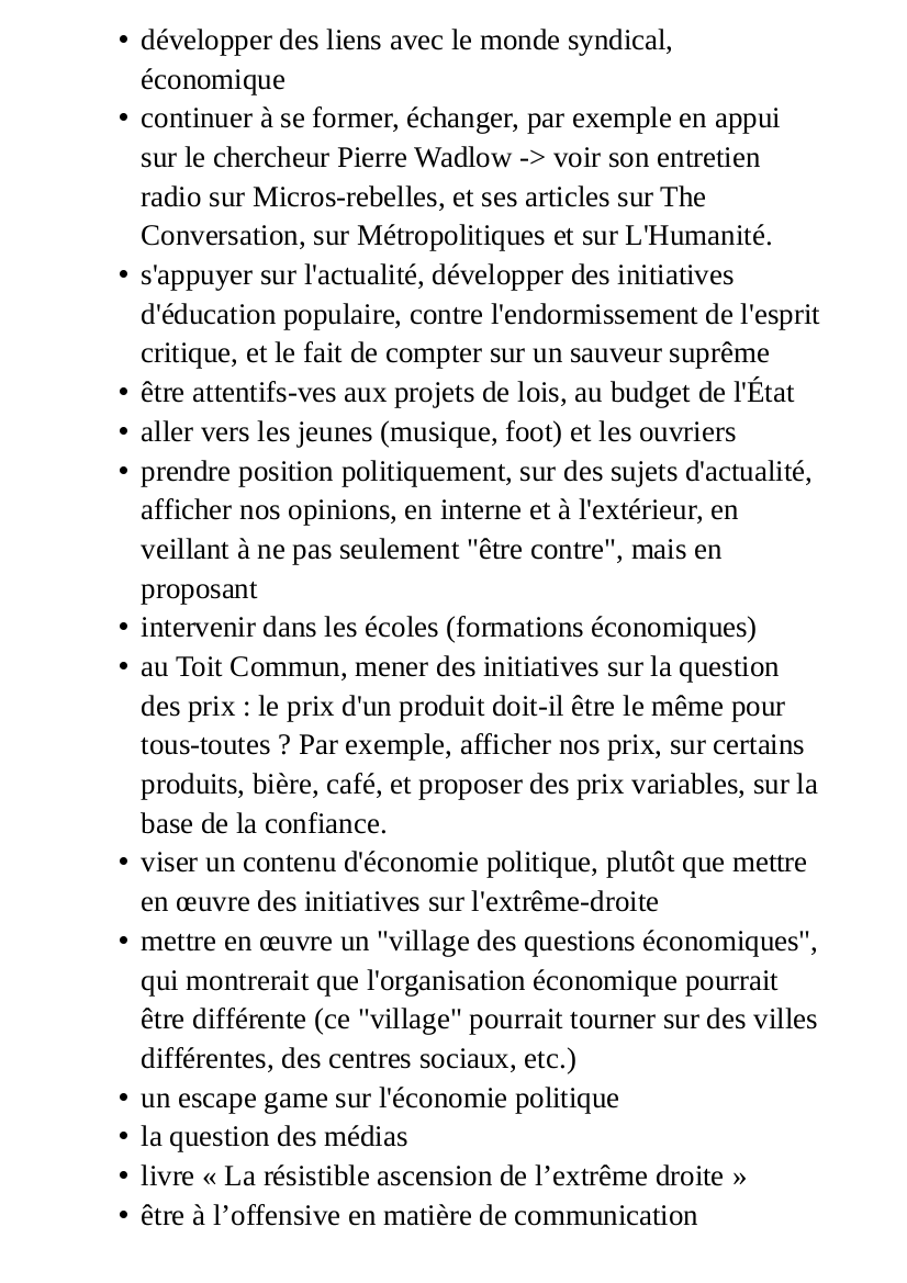 Propositions à prioriser