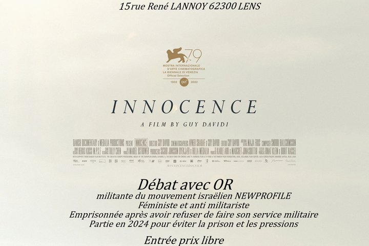 affiche ciné débat INNOCENCE TOIT COMMUN AFPS ARRAS ST POL
