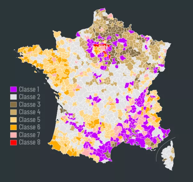 Répartition des intercommunalités selon leur profil de vote